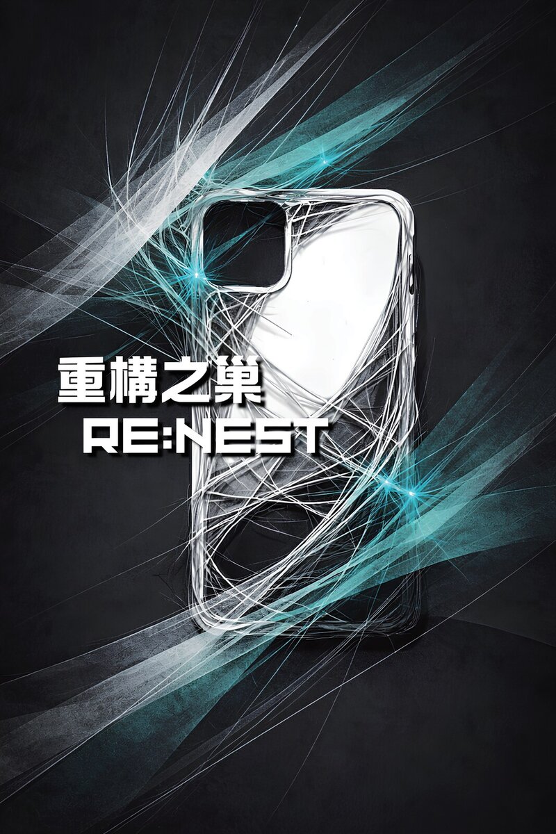 重構之巢 RE:NEST 主視覺：鳥巢結構手機殼